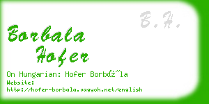 borbala hofer business card